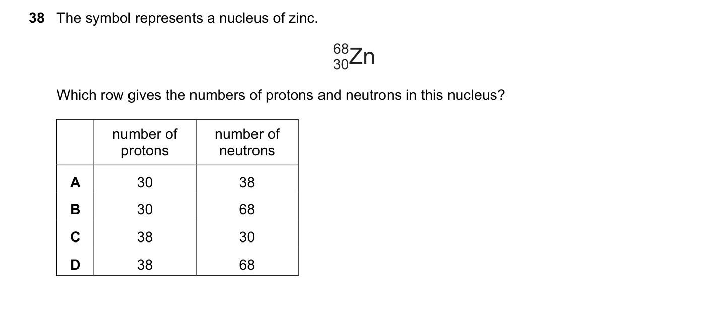 Question 38, November 2020, 0625 Paper 22