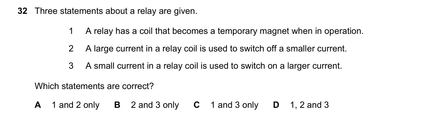 Question 32, November 2020, 0625 Paper 23