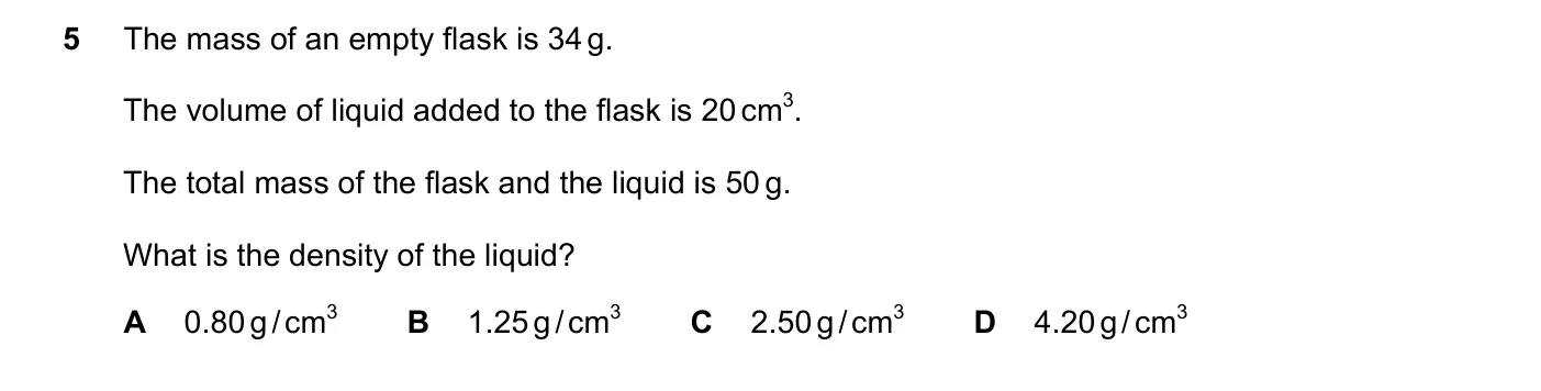 Question 5, June 2021, 0625 Paper 21