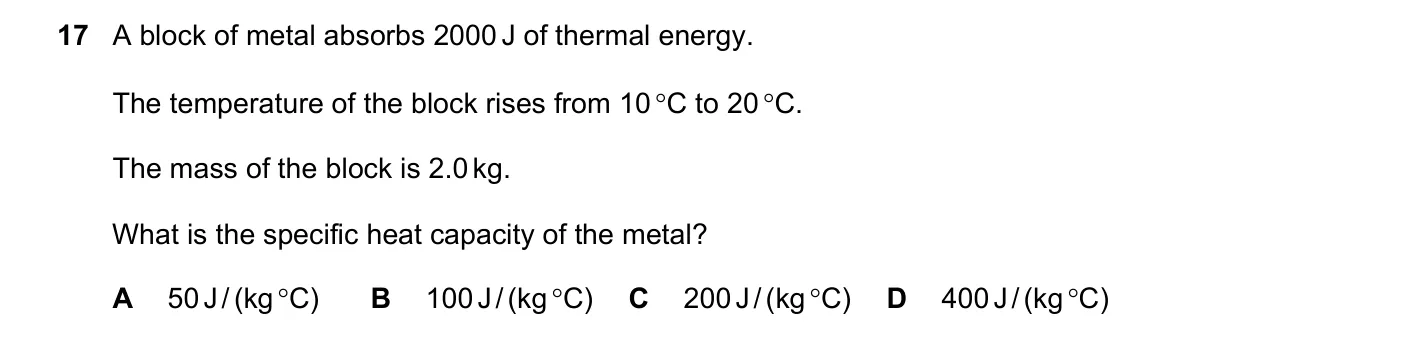 Question 17, June 2021, 0625 Paper 21