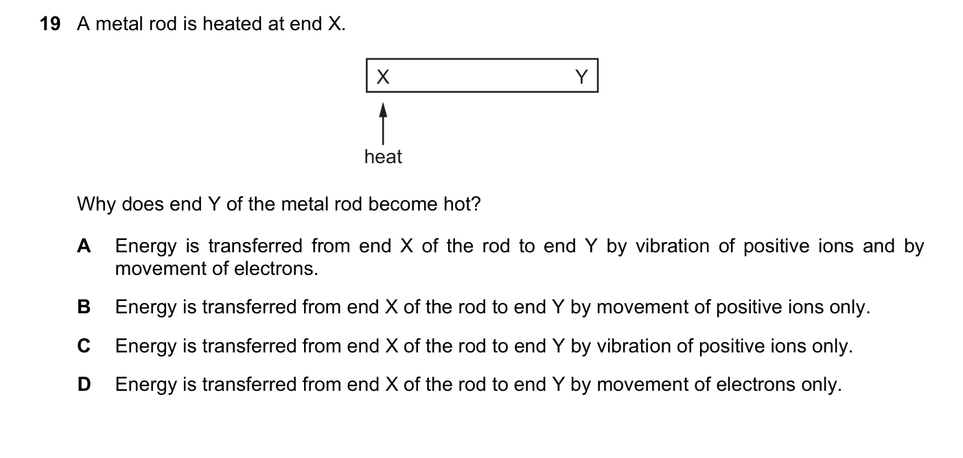 Question 19, June 2021, 0625 Paper 21