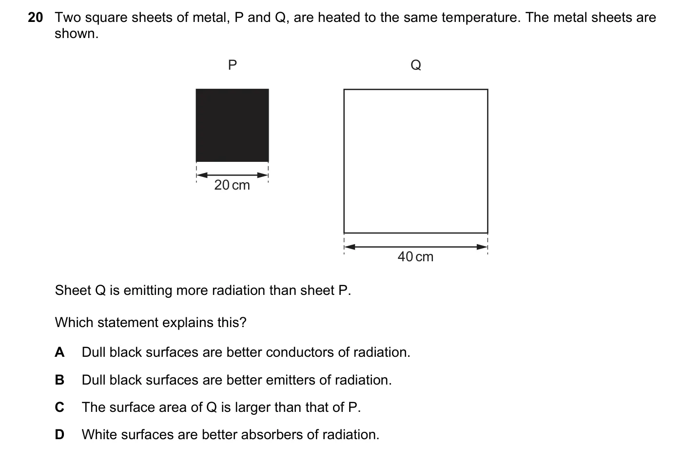 Question 20, June 2021, 0625 Paper 21