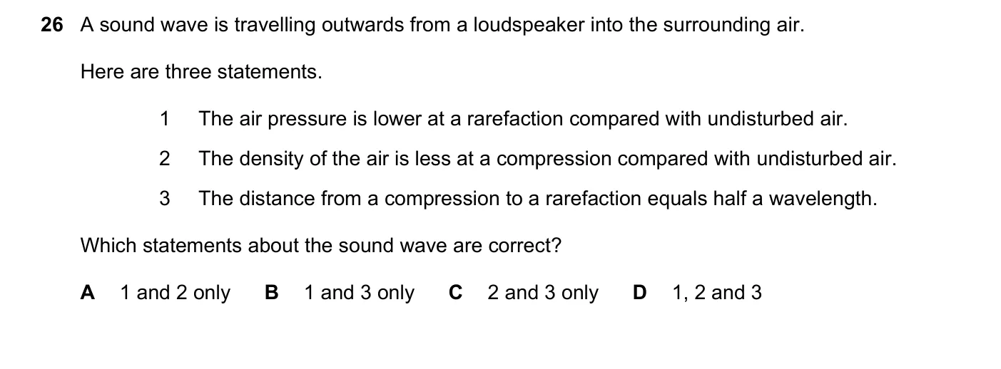 Question 26, June 2021, 0625 Paper 21