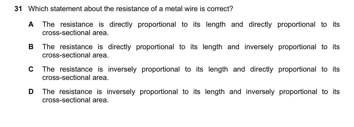 Question 31, June 2021, 0625 Paper 21