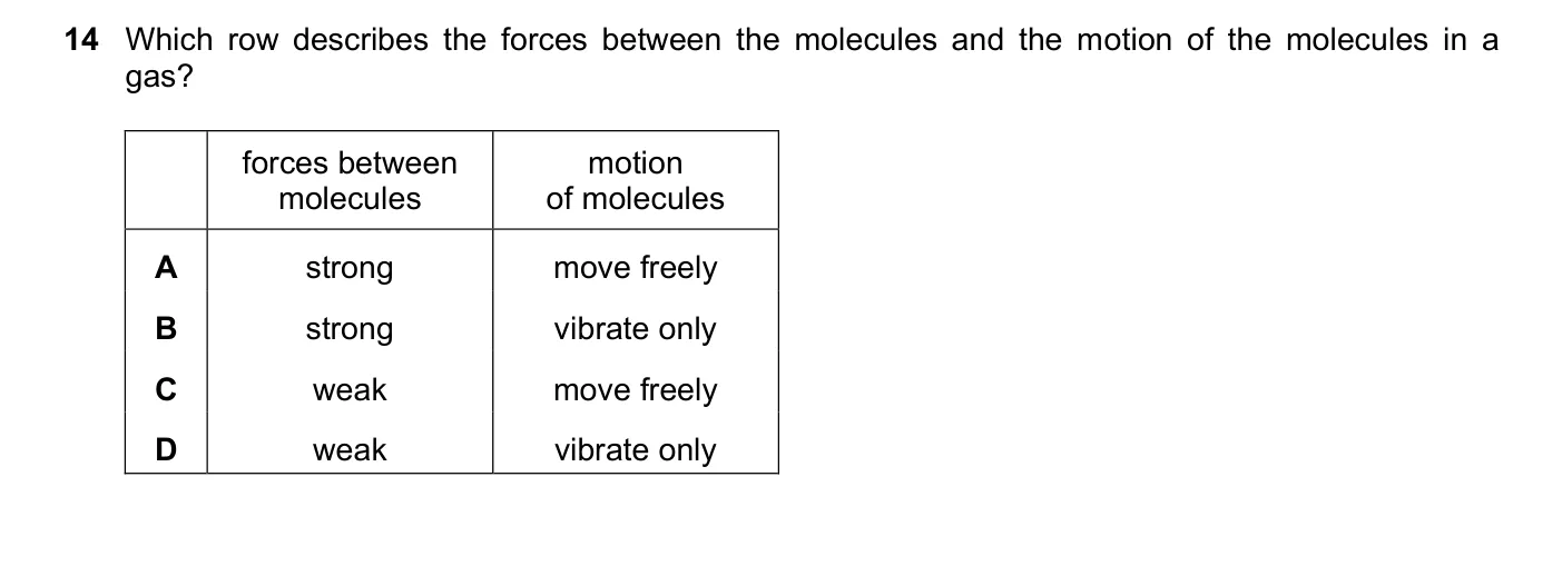Question 14, June 2021, 0625 Paper 22