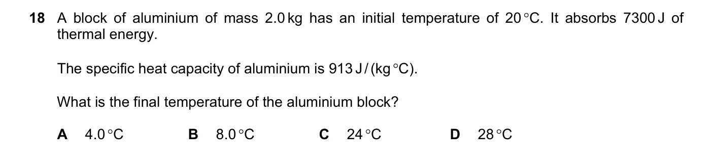 Question 18, June 2021, 0625 Paper 22