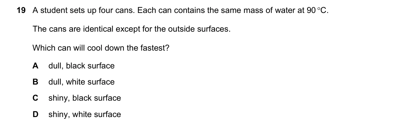 Question 19, June 2021, 0625 Paper 22