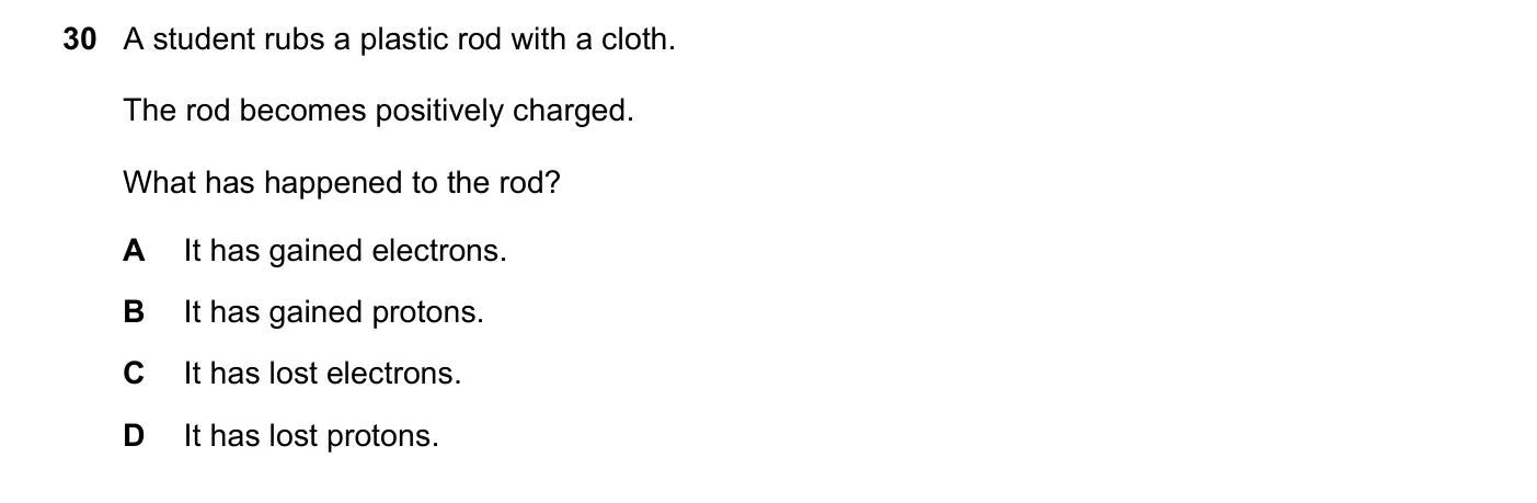 Question 30, June 2021, 0625 Paper 22