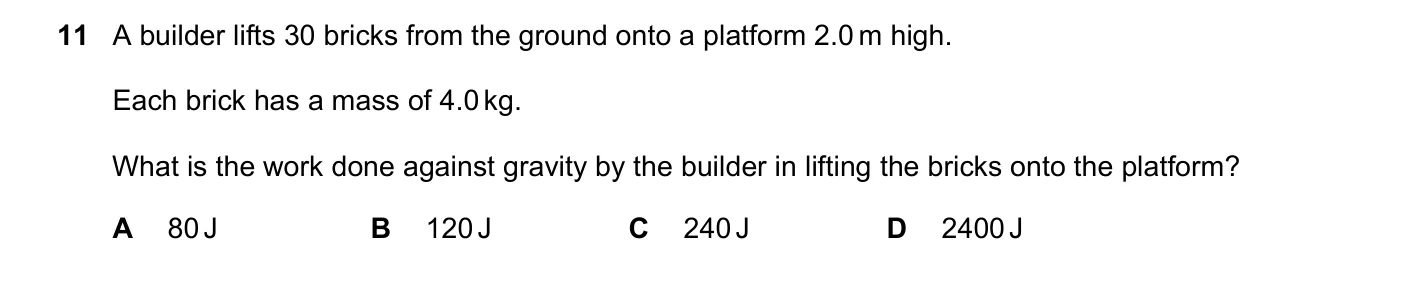 Question 11, June 2021, 0625 Paper 23