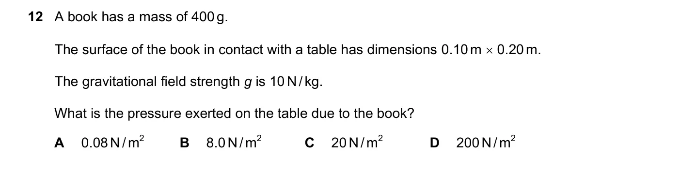 Question 12, June 2021, 0625 Paper 23
