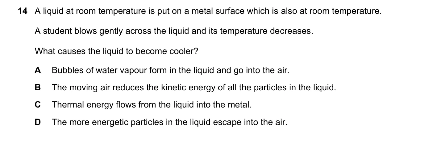 Question 14, June 2021, 0625 Paper 23