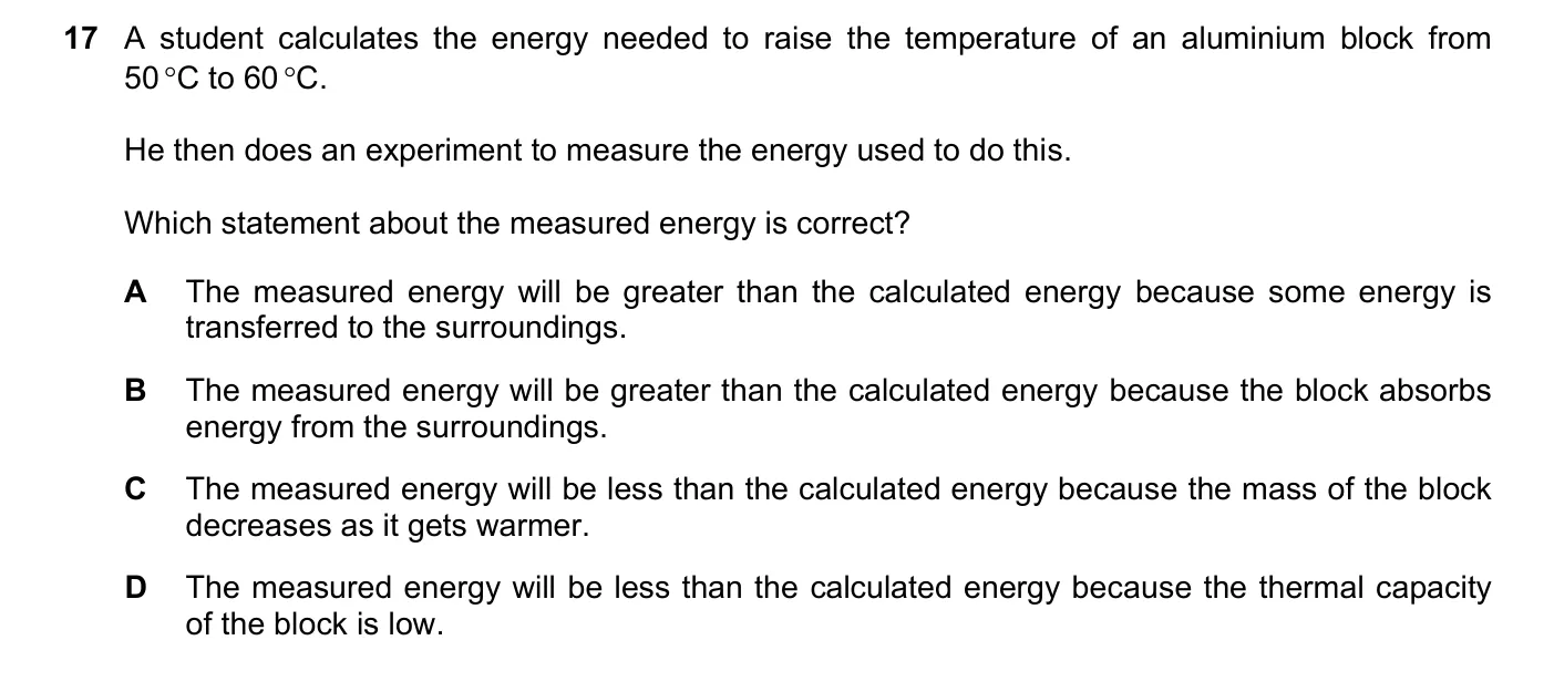 Question 17, June 2021, 0625 Paper 23