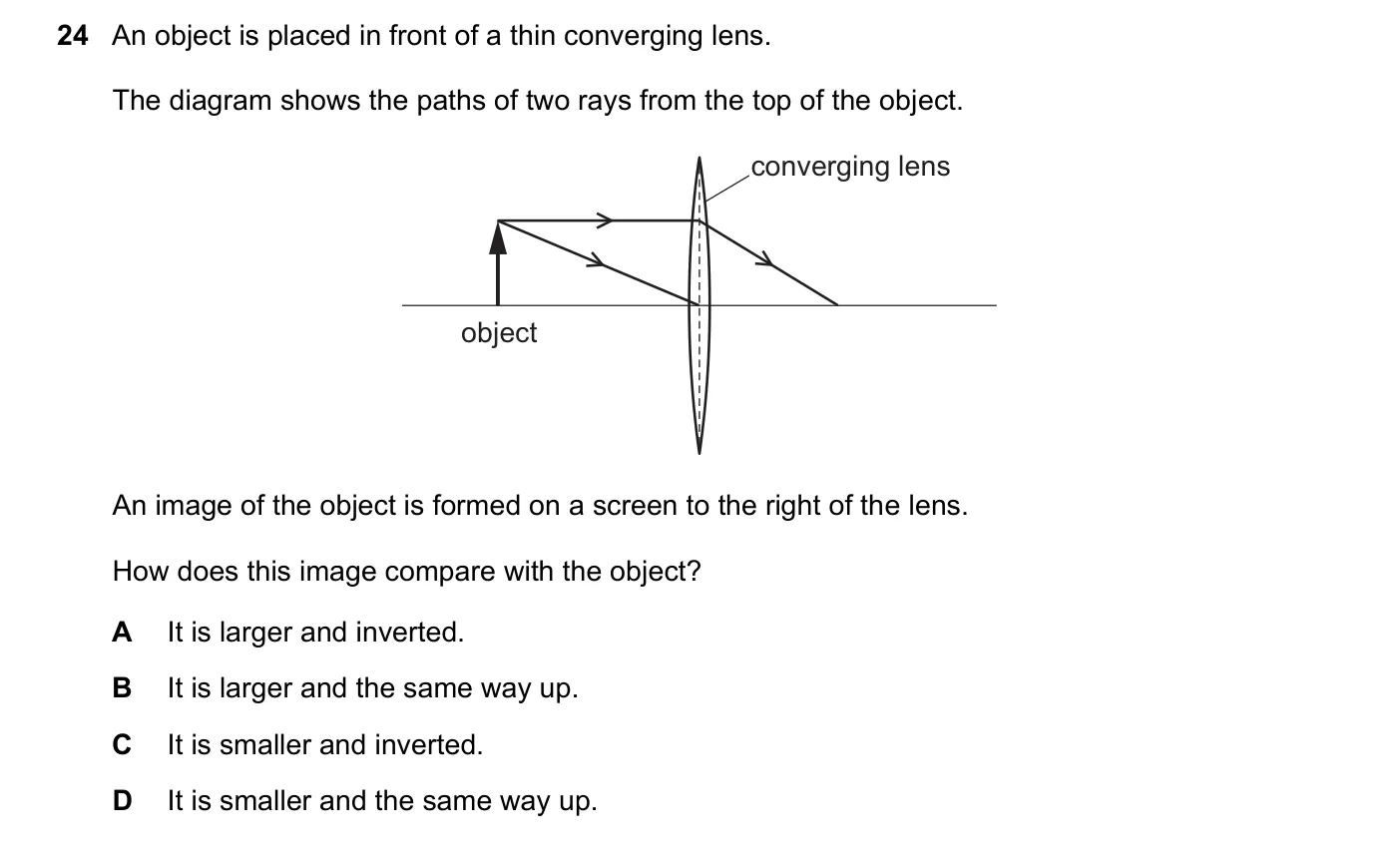 Question 24, June 2021, 0625 Paper 23