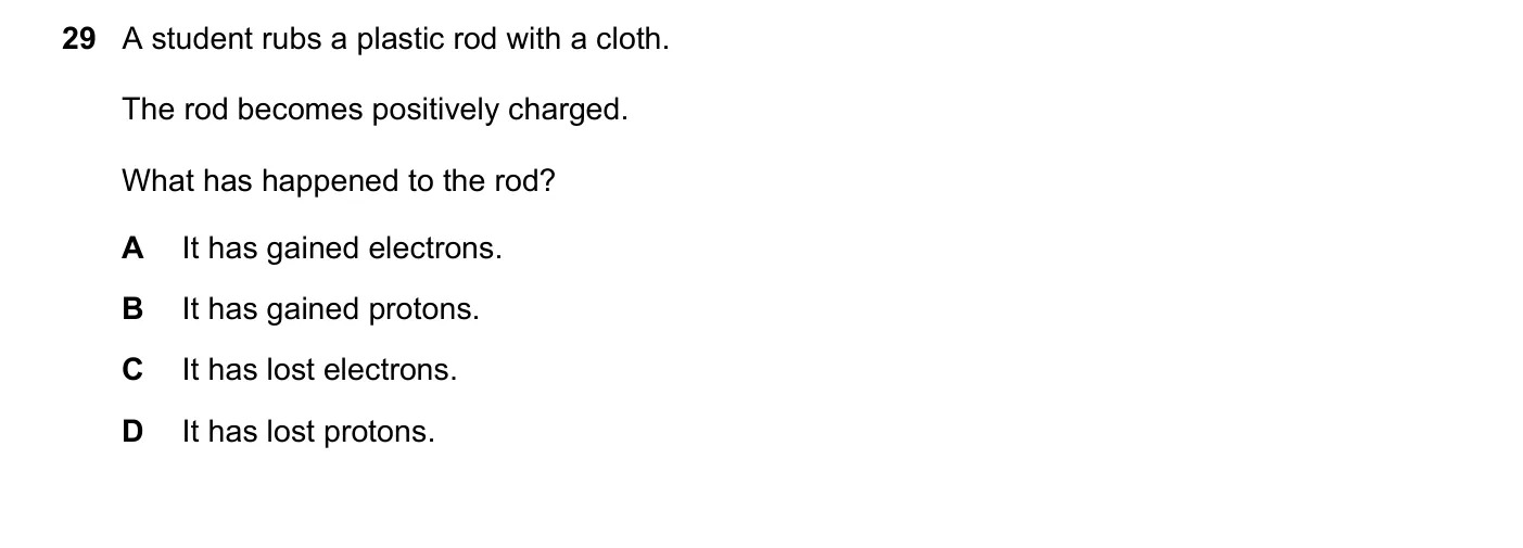 Question 29, June 2021, 0625 Paper 23