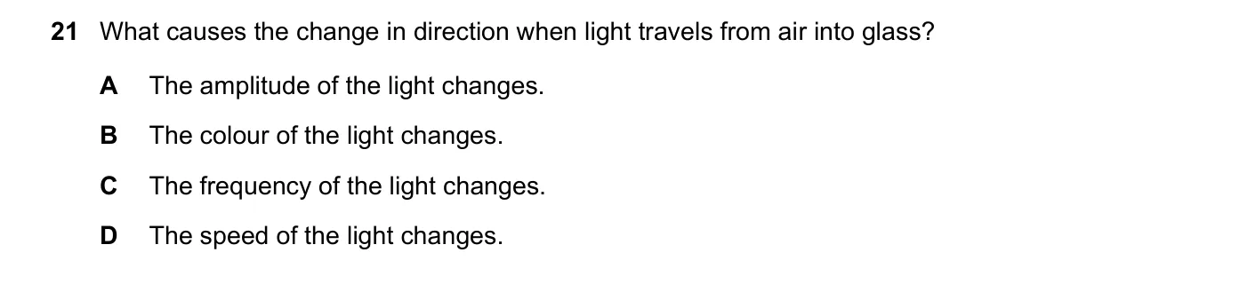 Question 21, March 2021, 0625 Paper 22