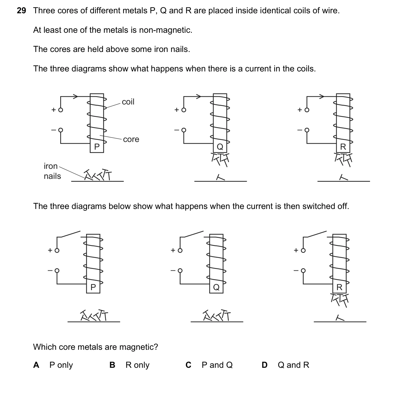 Question 29, March 2021, 0625 Paper 22