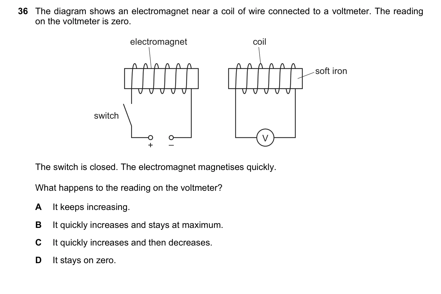 Question 36, March 2021, 0625 Paper 22