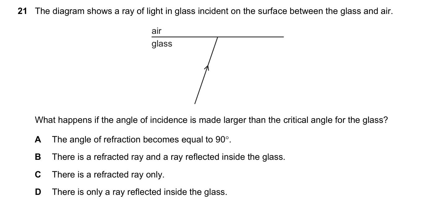 Question 21, November 2021, 0625 Paper 21