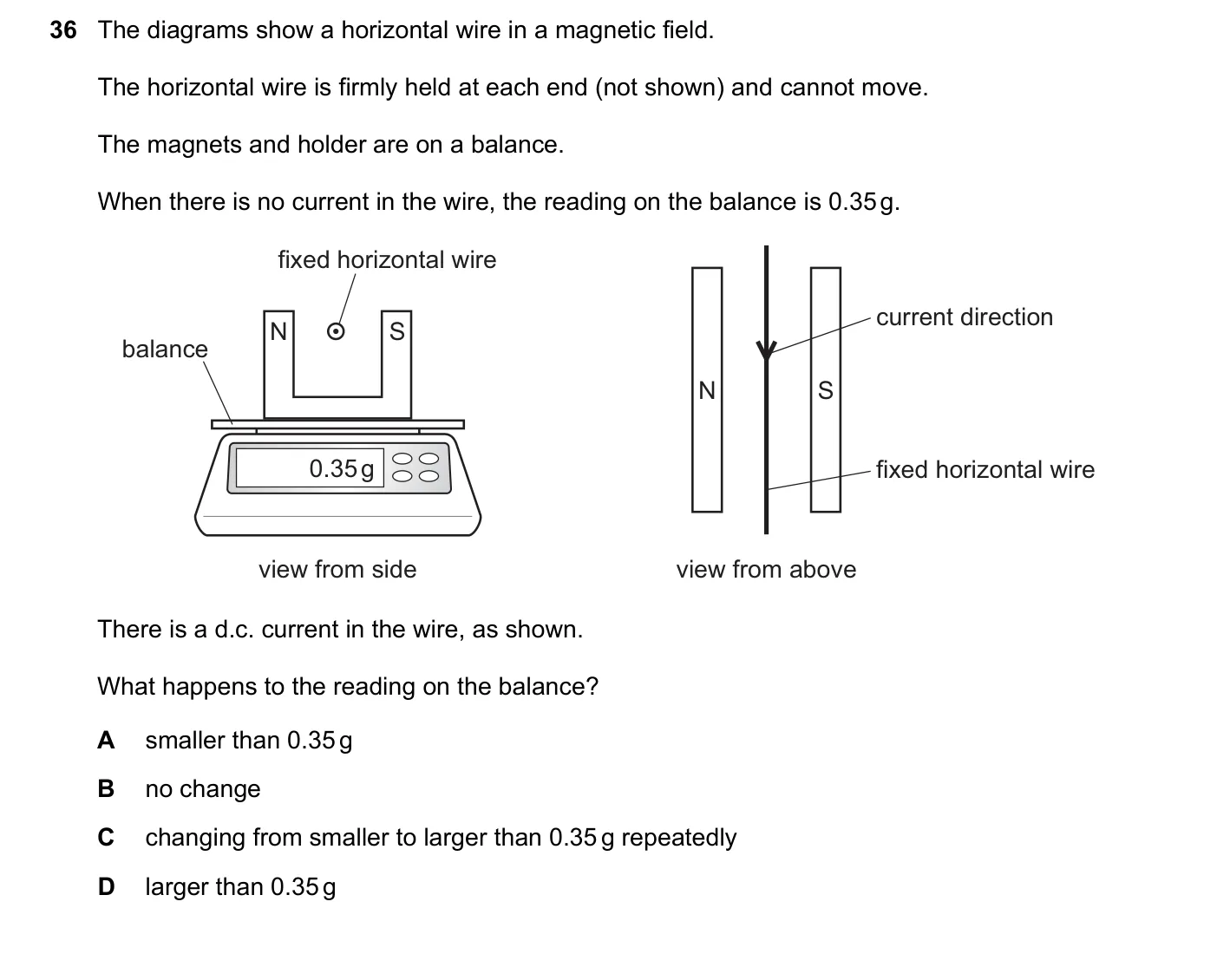 Question 36, November 2021, 0625 Paper 21
