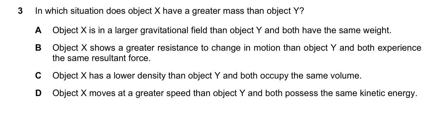 Question 3, November 2021, 0625 Paper 22