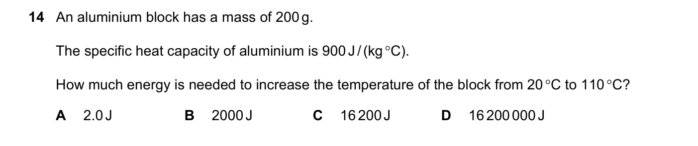 Question 14, November 2021, 0625 Paper 22