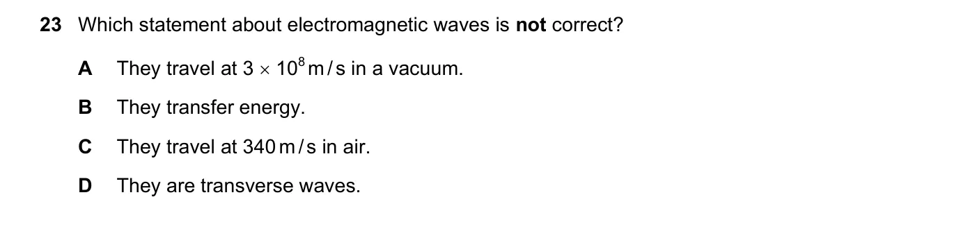Question 23, November 2021, 0625 Paper 22