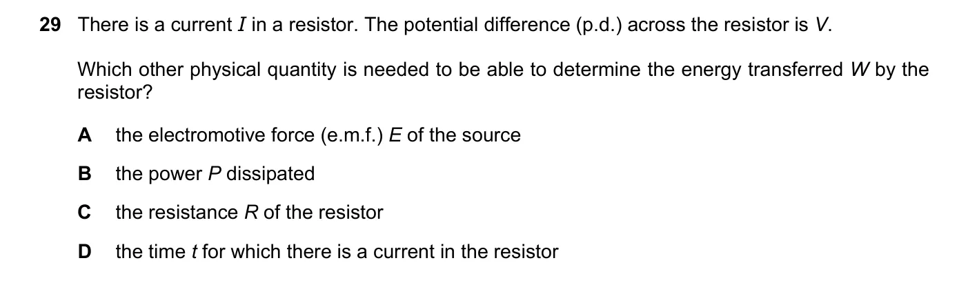Question 29, November 2021, 0625 Paper 22
