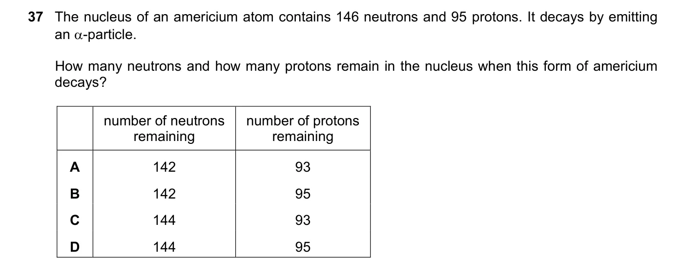 Question 37, November 2021, 0625 Paper 22