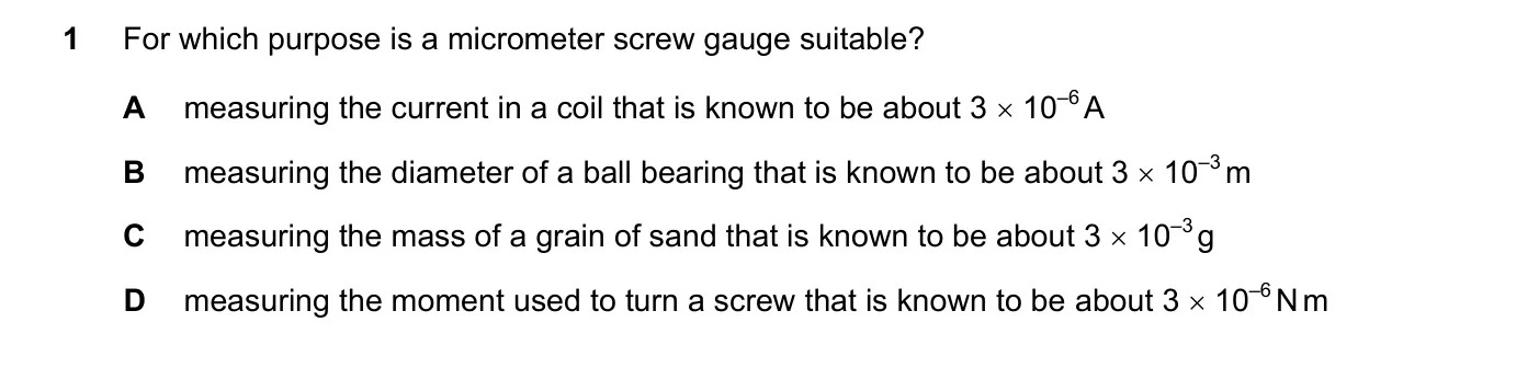 Question 1, November 2021, 0625 Paper 23