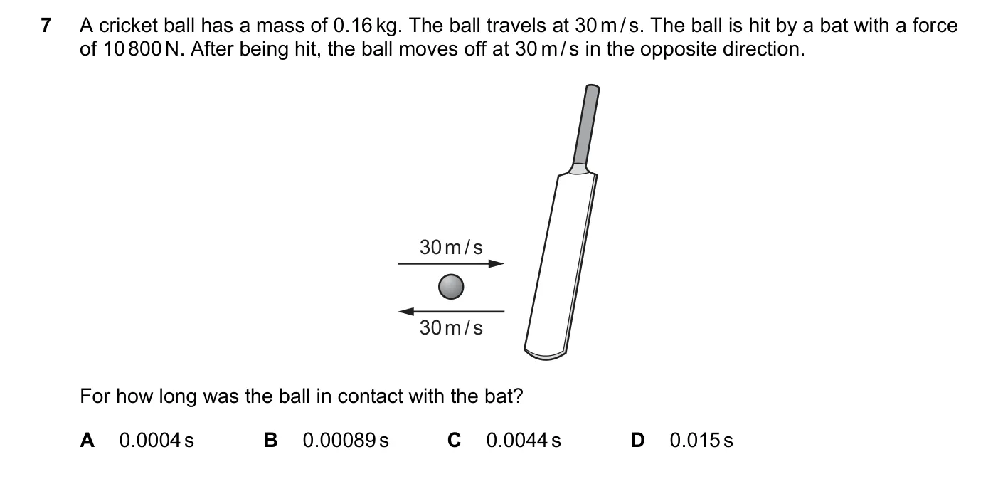 Question 7, November 2021, 0625 Paper 23
