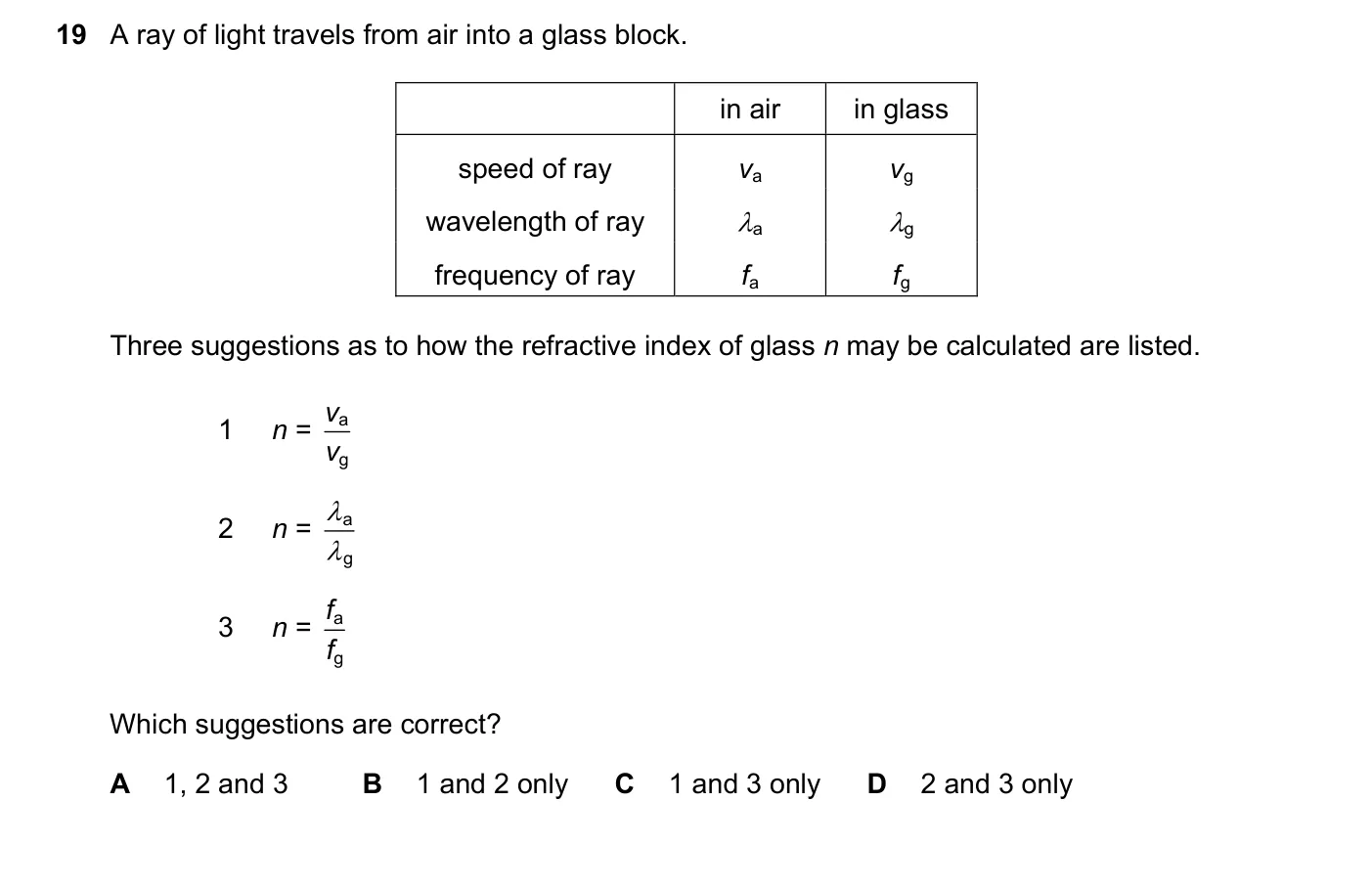 Question 19, November 2021, 0625 Paper 23