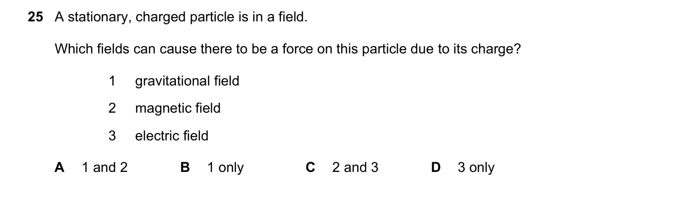 Question 25, November 2021, 0625 Paper 23