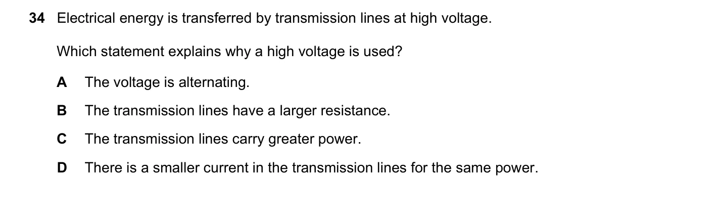Question 34, November 2021, 0625 Paper 23