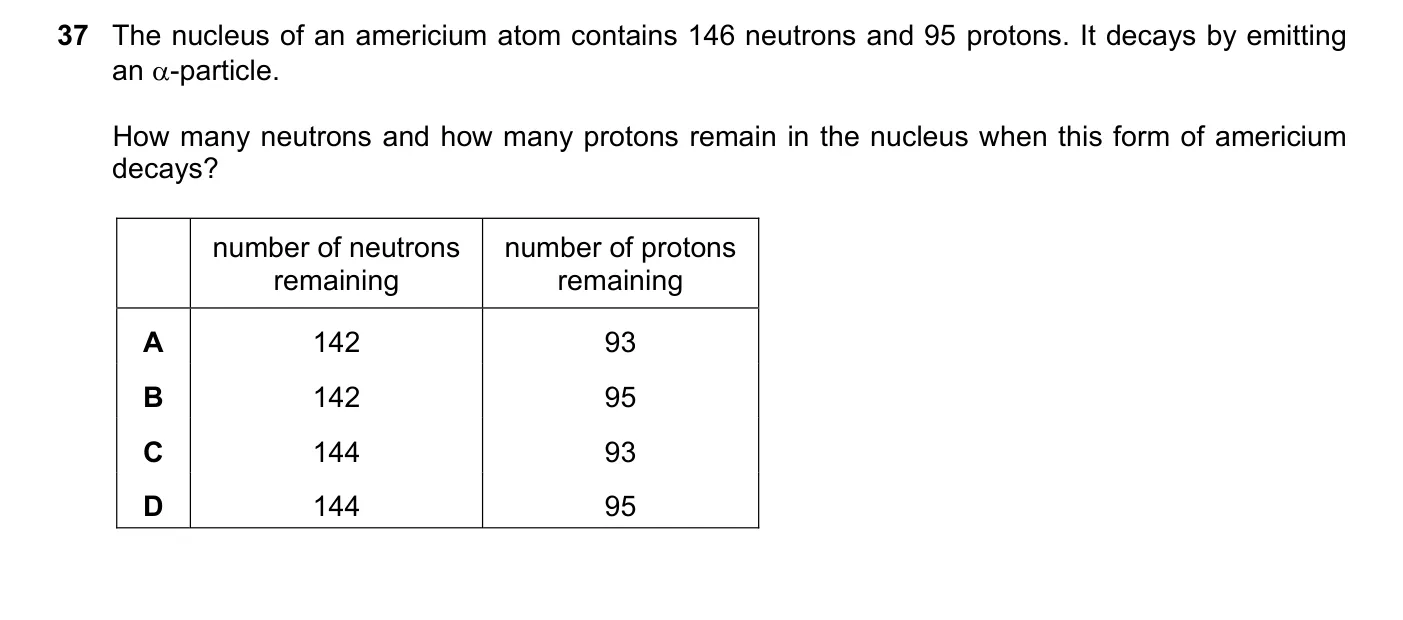 Question 37, November 2021, 0625 Paper 23