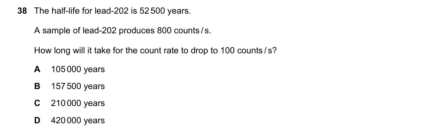Question 38, November 2021, 0625 Paper 23