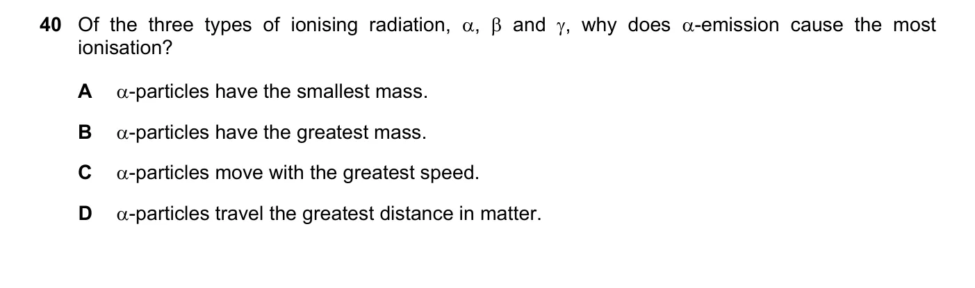 Question 40, November 2021, 0625 Paper 23