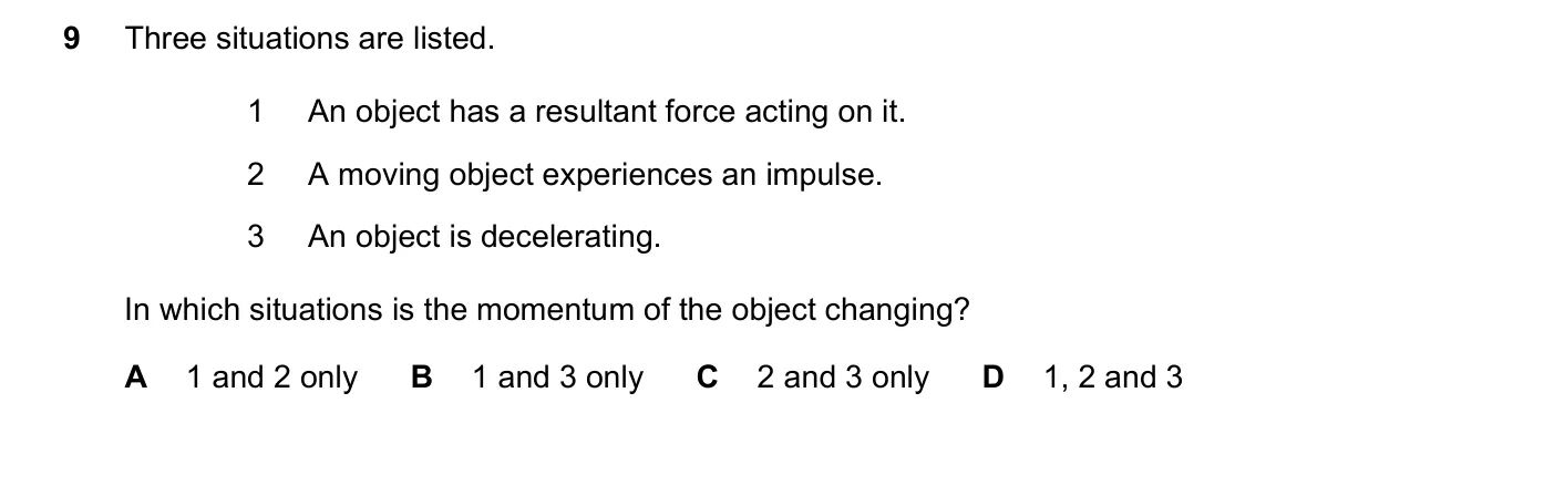 Question 9, June 2022, 0625 Paper 21