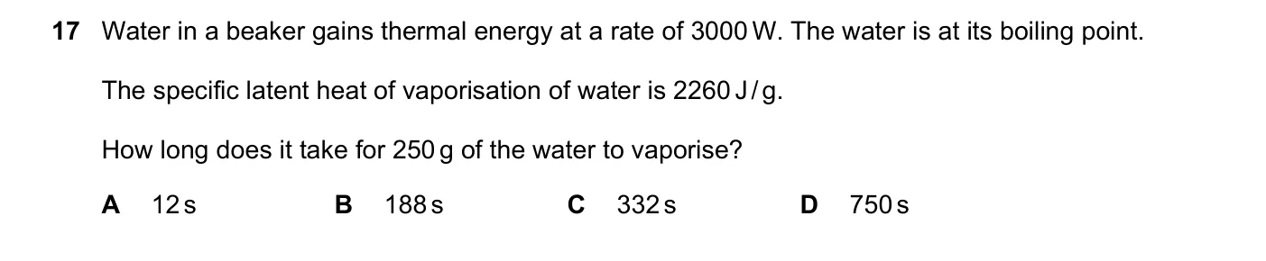 Question 17, June 2022, 0625 Paper 21