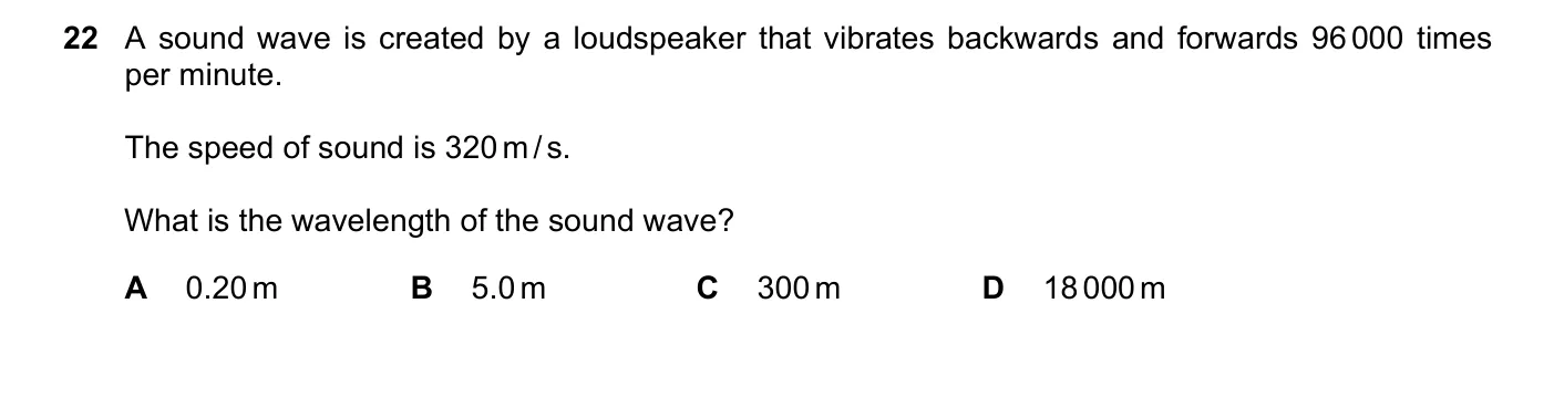 Question 22, June 2022, 0625 Paper 21