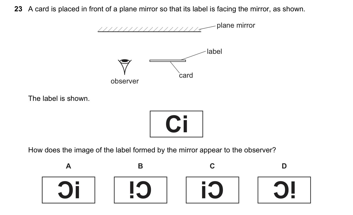 Question 23, June 2022, 0625 Paper 21