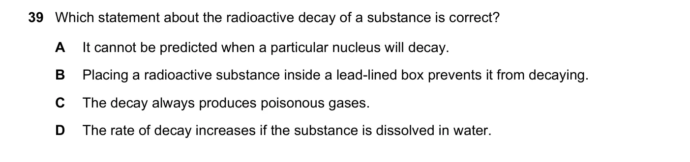Question 39, June 2022, 0625 Paper 21