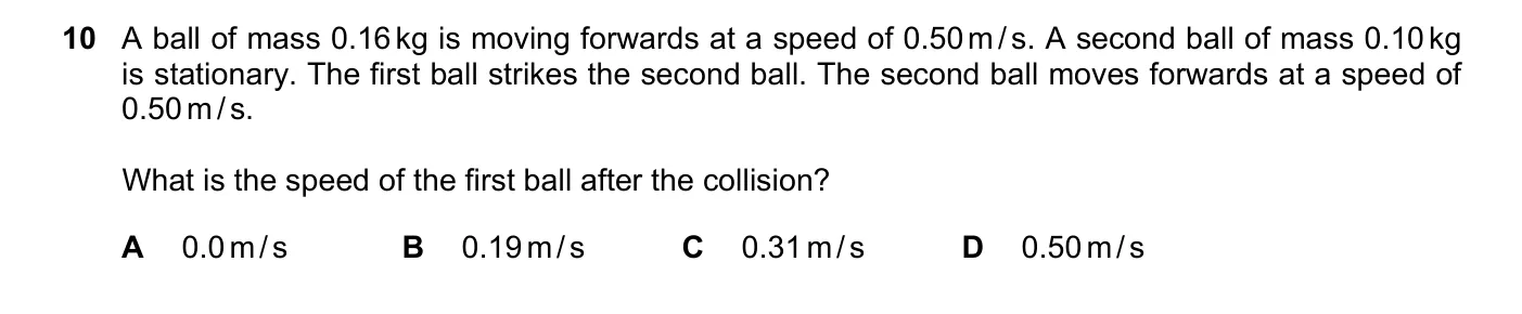 Question 10, June 2022, 0625 Paper 22
