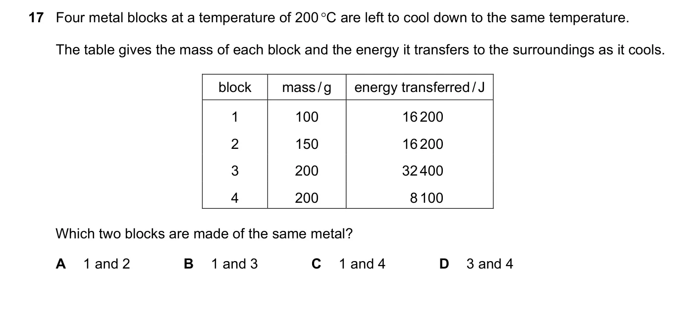 Question 17, June 2022, 0625 Paper 23