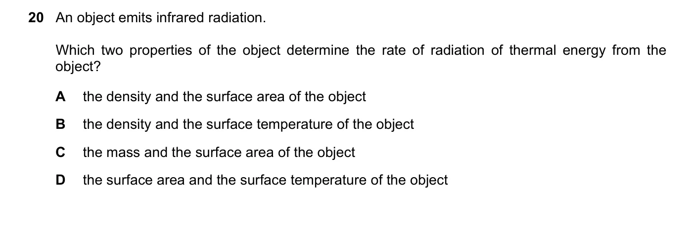 Question 20, June 2022, 0625 Paper 23