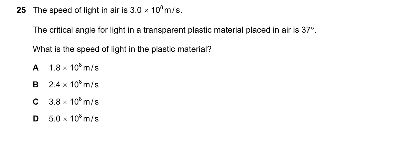 Question 25, June 2022, 0625 Paper 23