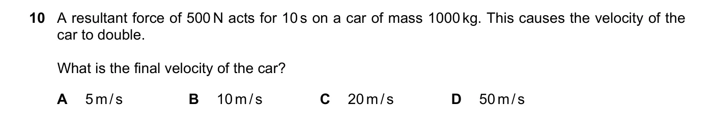 Question 10, March 2022, 0625 Paper 22