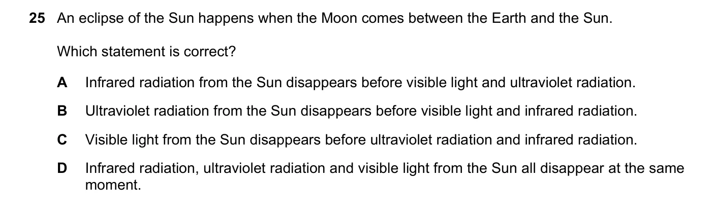 Question 25, March 2022, 0625 Paper 22