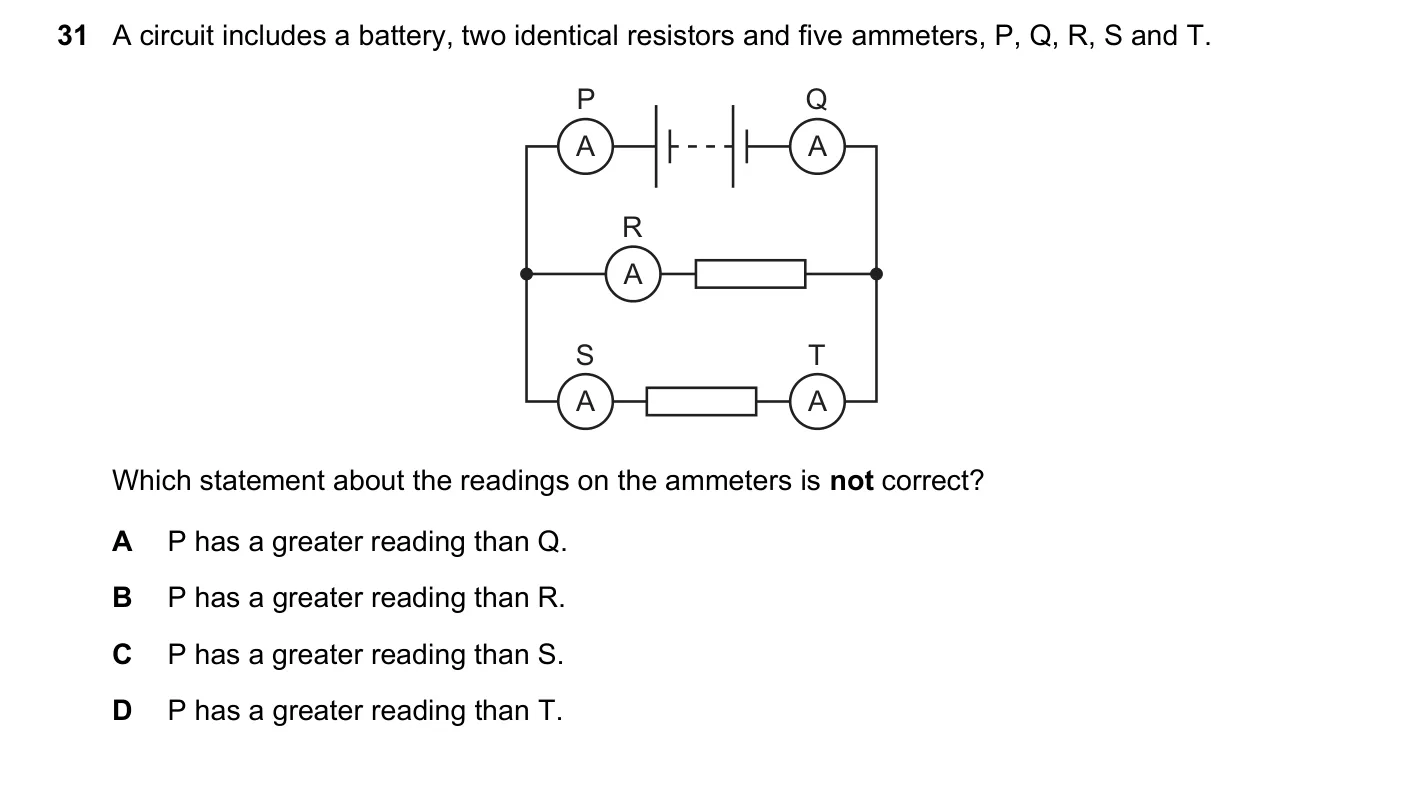 Question 31, March 2022, 0625 Paper 22