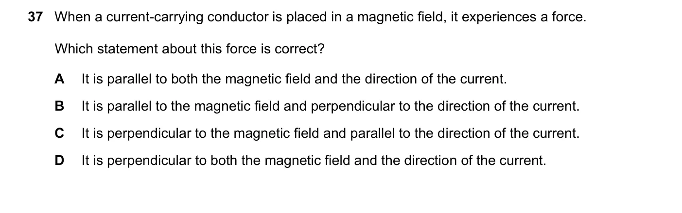 Question 37, March 2022, 0625 Paper 22