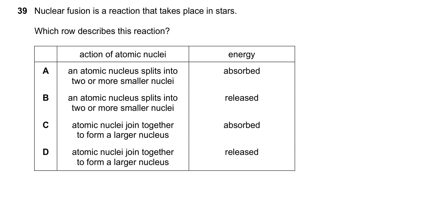 Question 39, March 2022, 0625 Paper 22
